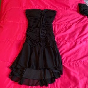 Black cocktail mini dress